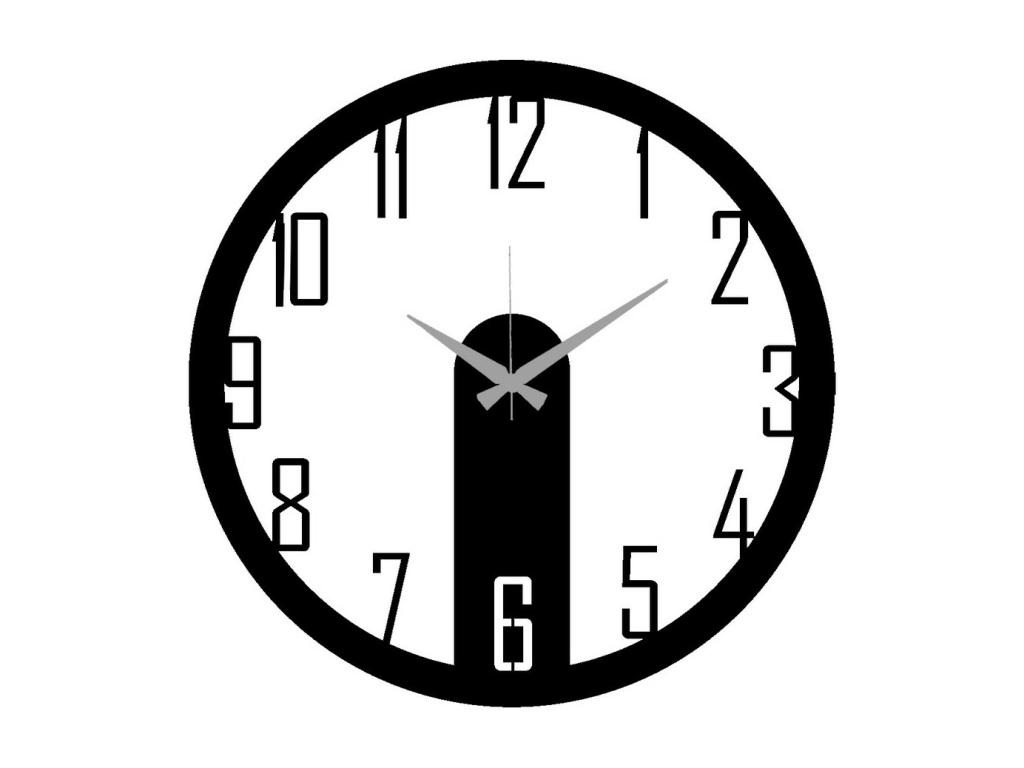 Reloj de Pared Números 28, Negro, 40x0,15x40 cm cm, Casaplu