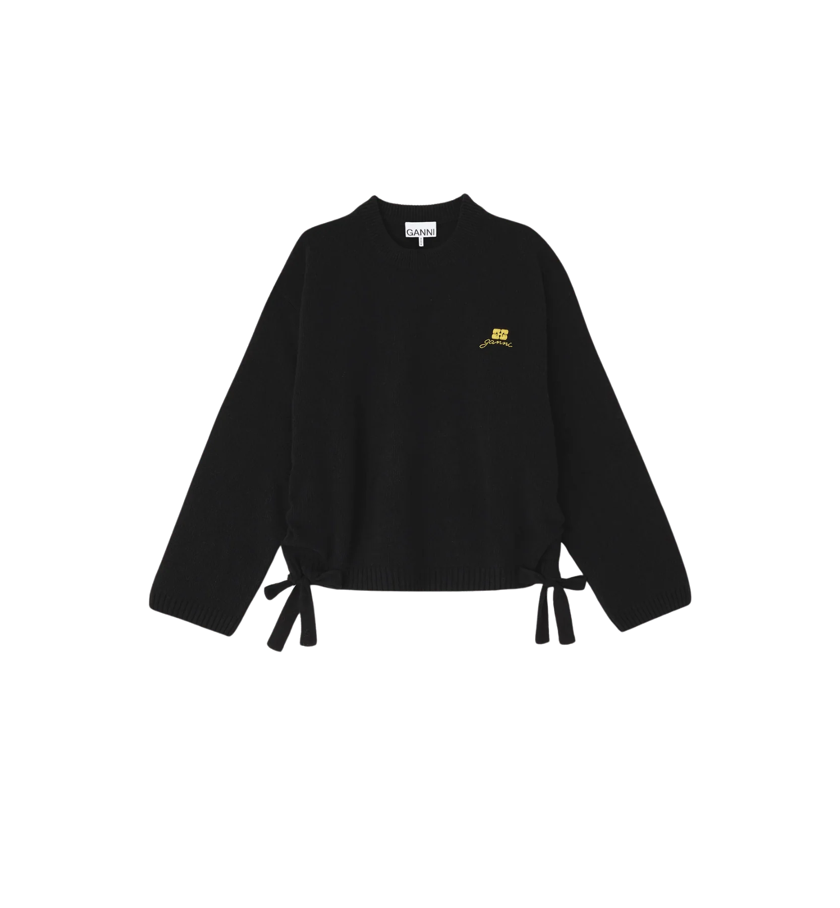 GANNI Brushed Alpaca Graphic Oversized Sweater