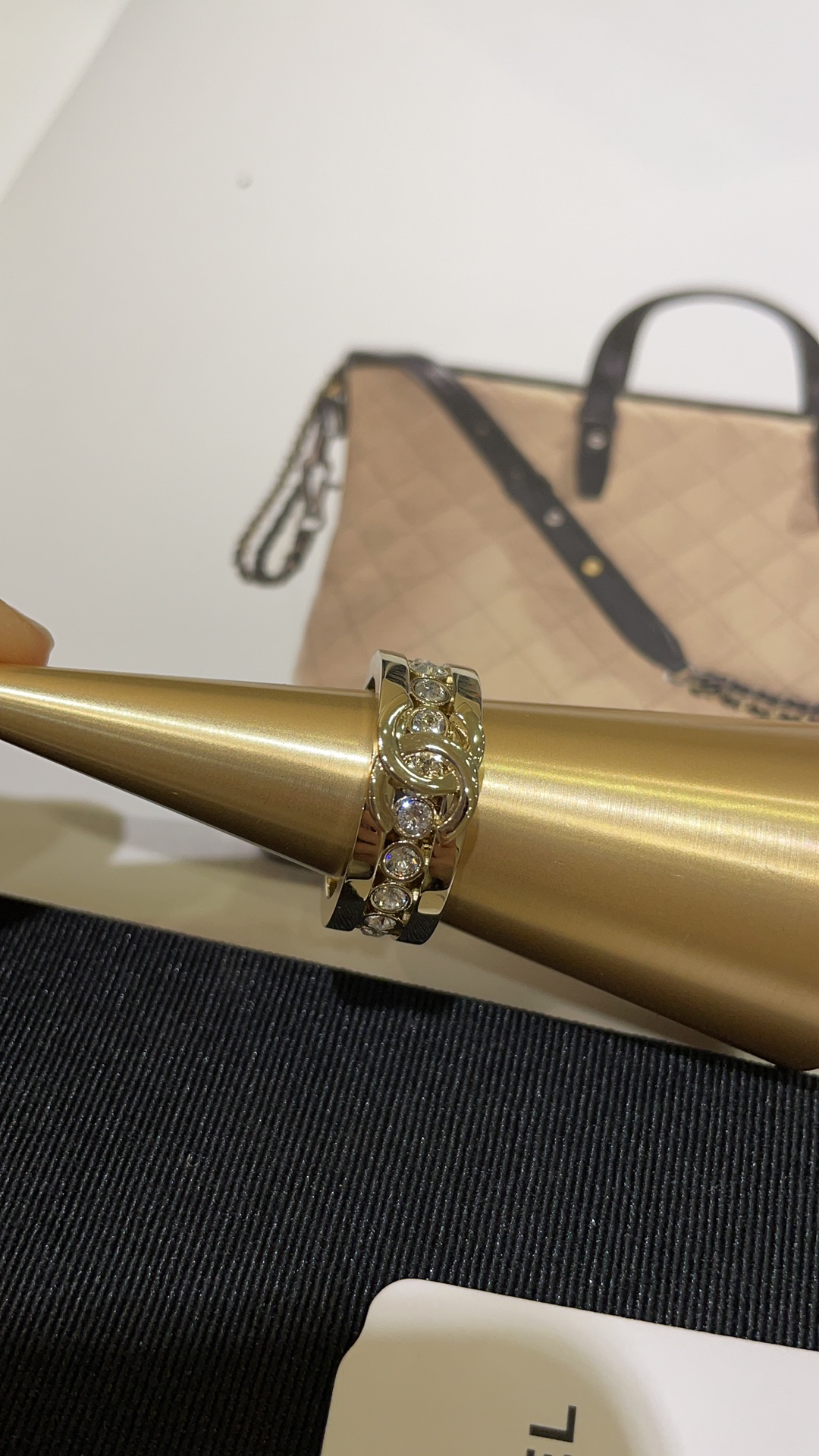 Chanel Full Diamond Wide Coco Ring - Original Replica Club
