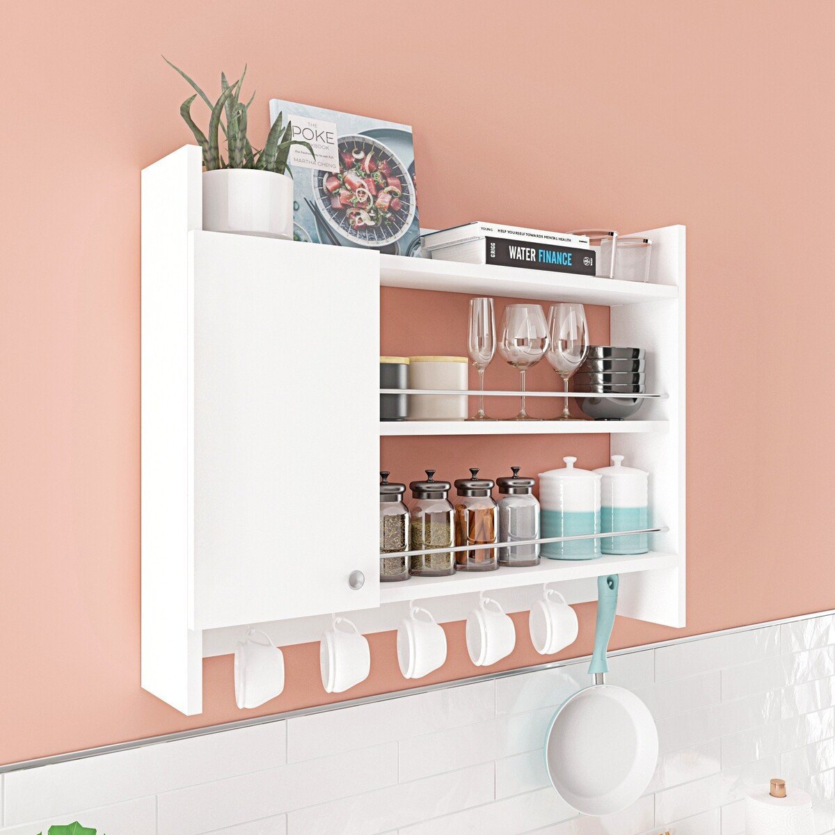 Calicosy - KNERR hangend keukenrek - H65 cm - Wit