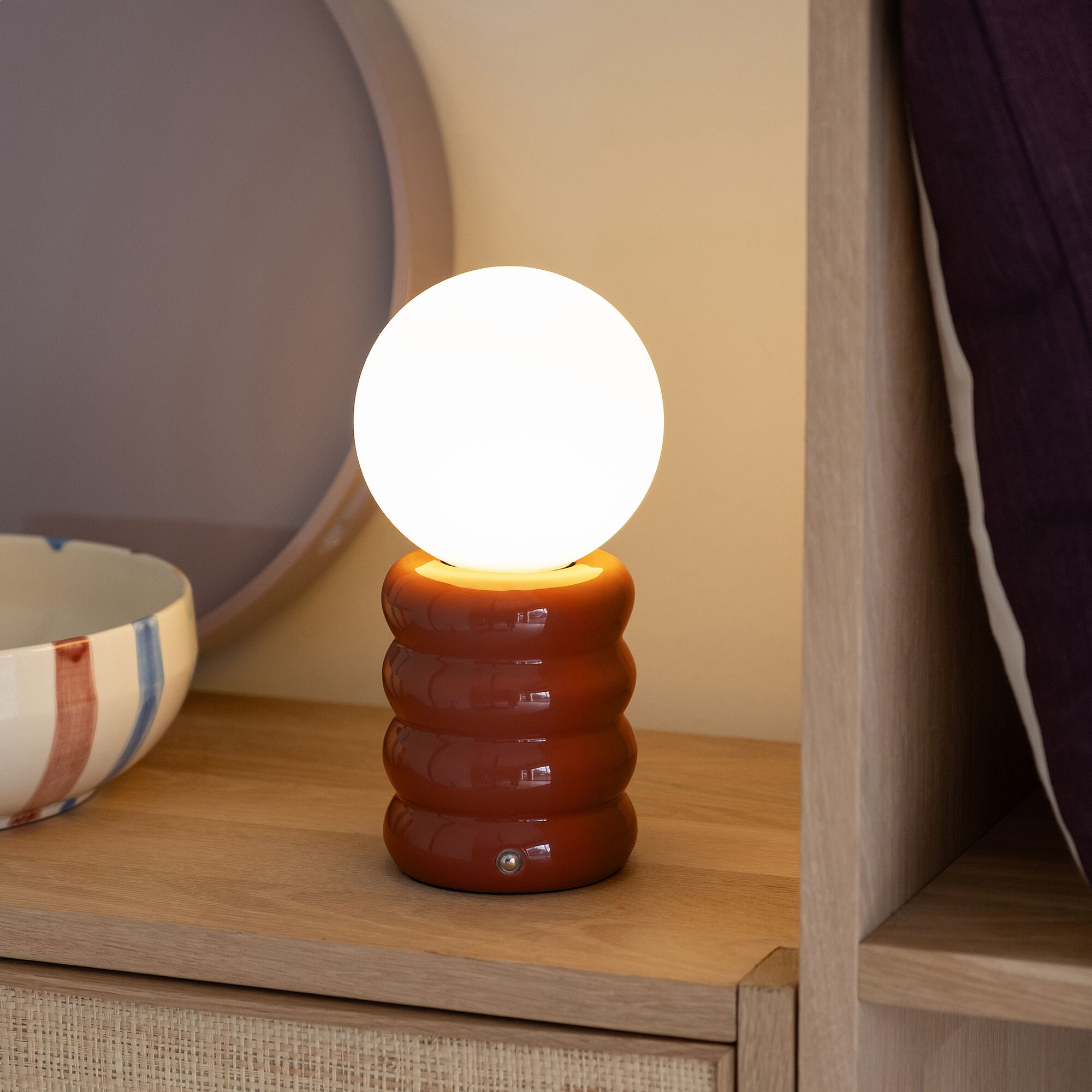 URANIA - Lampe à poser en céramique - orange