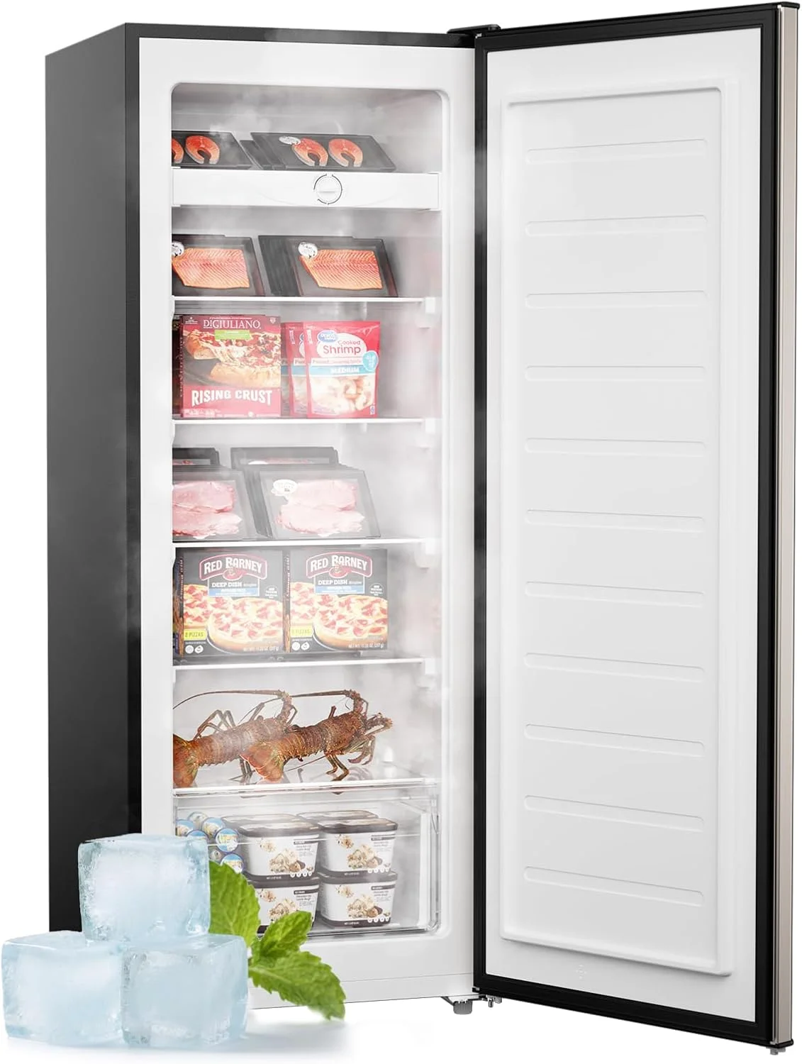 Upstreman 7.0 Cu.Ft Upright Freezer Convertible Fridge/Freezer, Garage Ready Deep Freezer with Reversible Door, UP70 White - Image 17