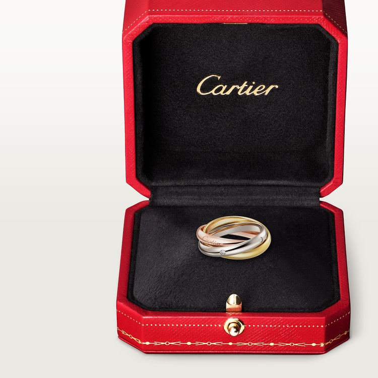 Replicate Trinity ring, classic model, 5 diamonds(1:1 replica) - Original Replica Club