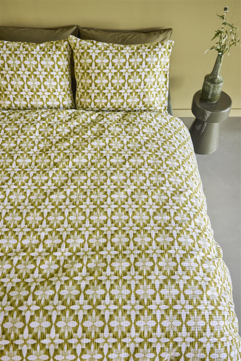 Beddinghouse Mae dekbedovertrek - 140x200 220 - Groen