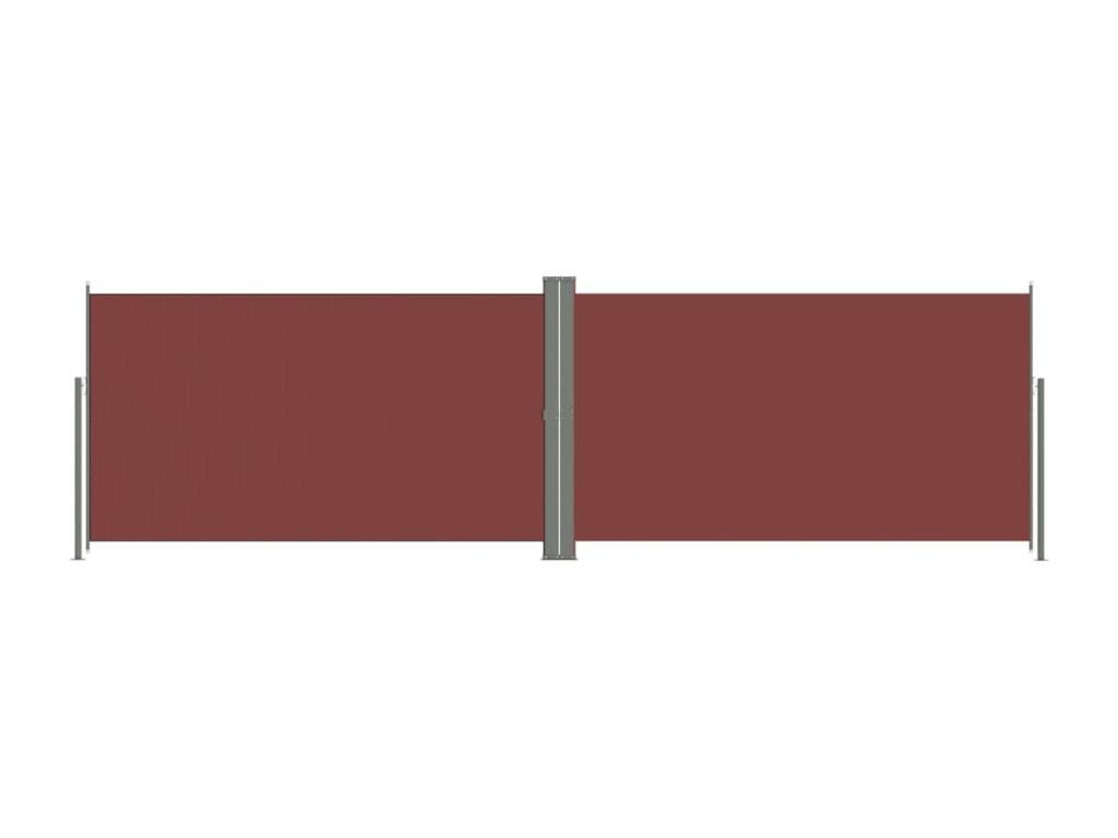 Toldo lateral retráctil marrón 180x600 cm