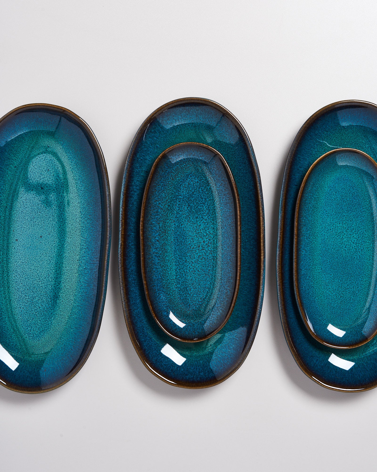 Melides Servierplatte M oceanblue