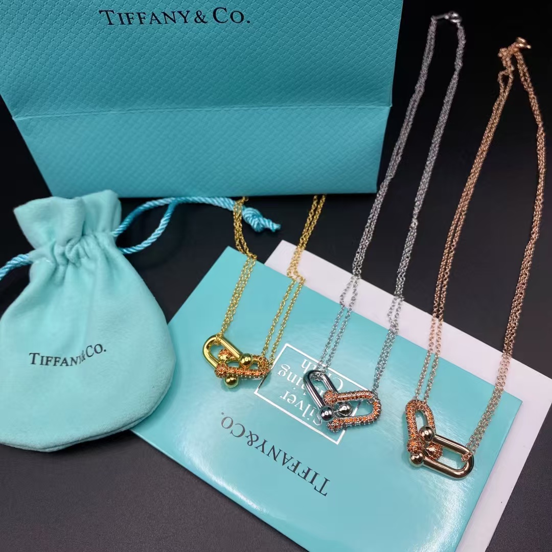 Tiffany Large Double Link Pendant Necklace - Original Replica Club