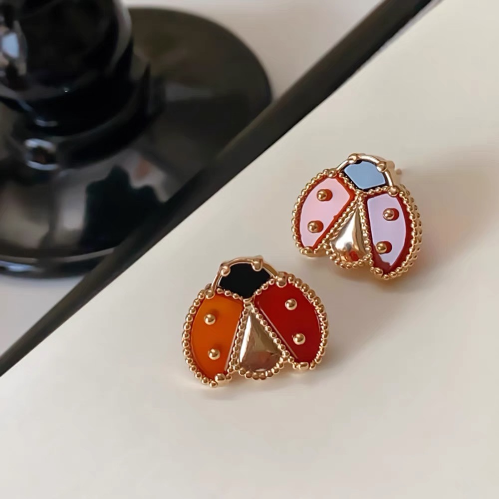 VCA Lucky Spring Ladybug Earrings - Original Replica Club