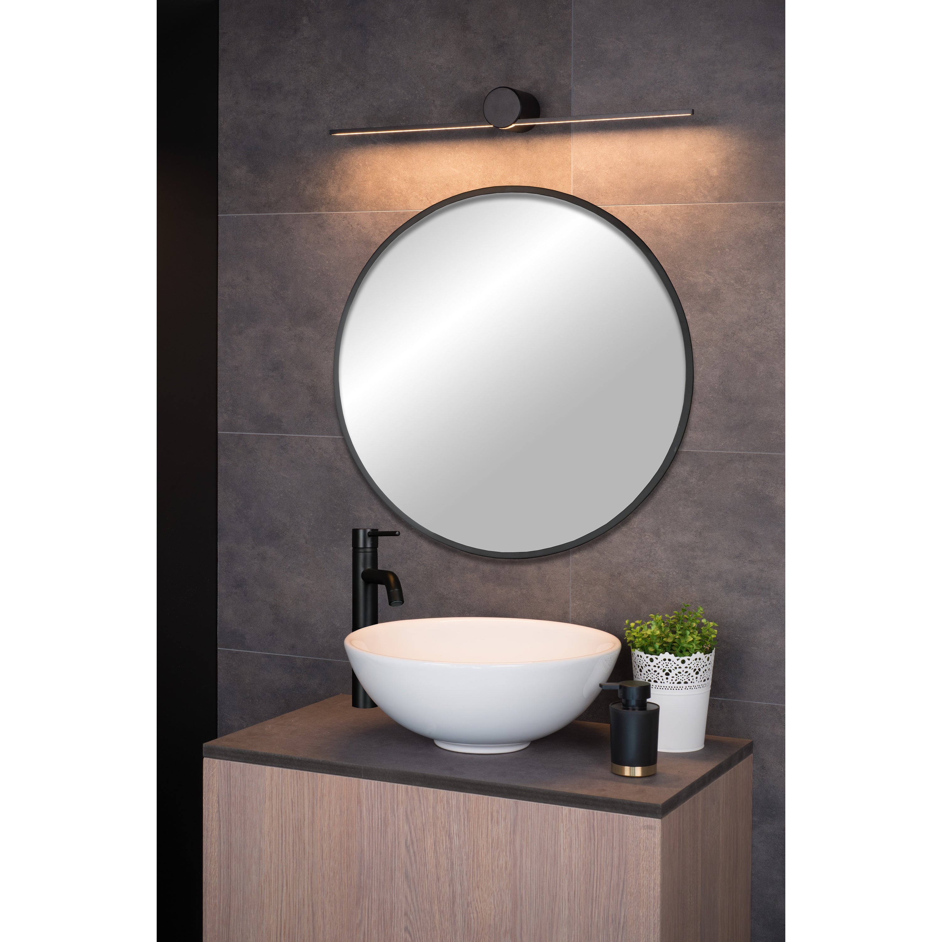 Lucide MIZAR - Wandlamp Badkamer - LED - 1x6W 2700