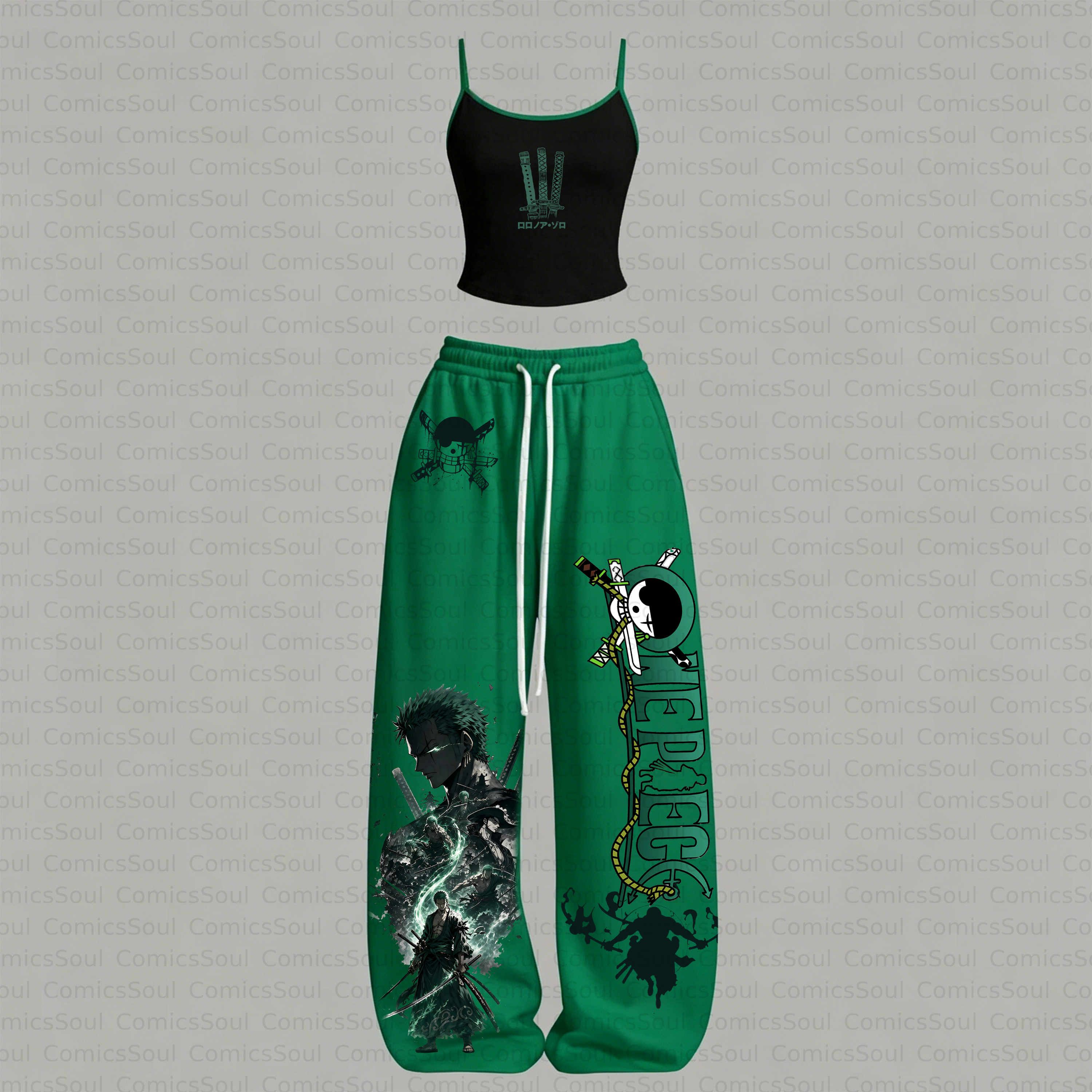 ONE PIECE Top & Elasticated Trousers Two-Piece Set