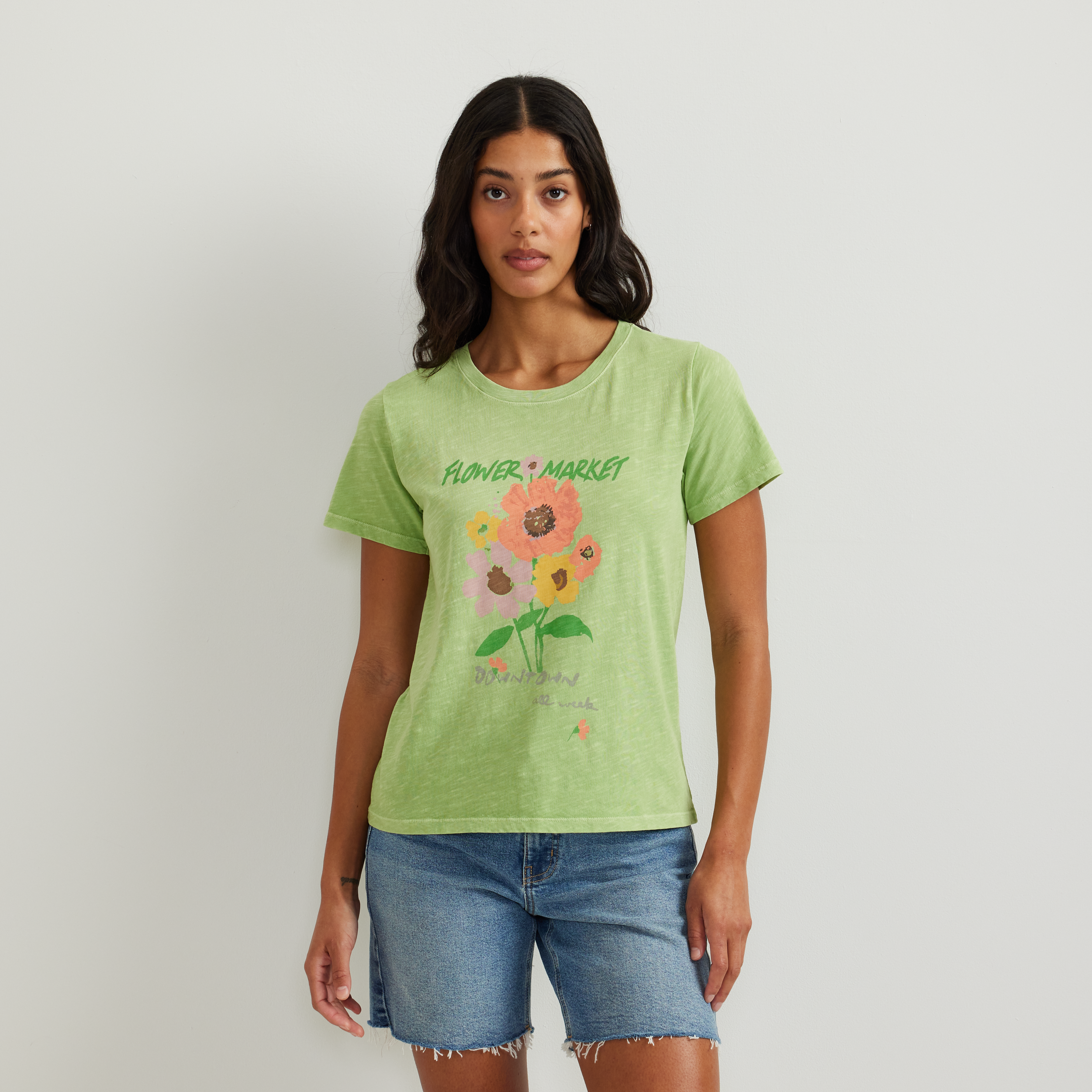 Women's Graphic T-Shirt - Flower Market - Eddie Bauer Outlet
