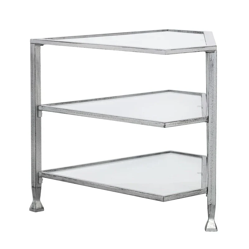 SEI Furniture Jensen Metal Corner TV Stand for Screens up to 33.25 inches