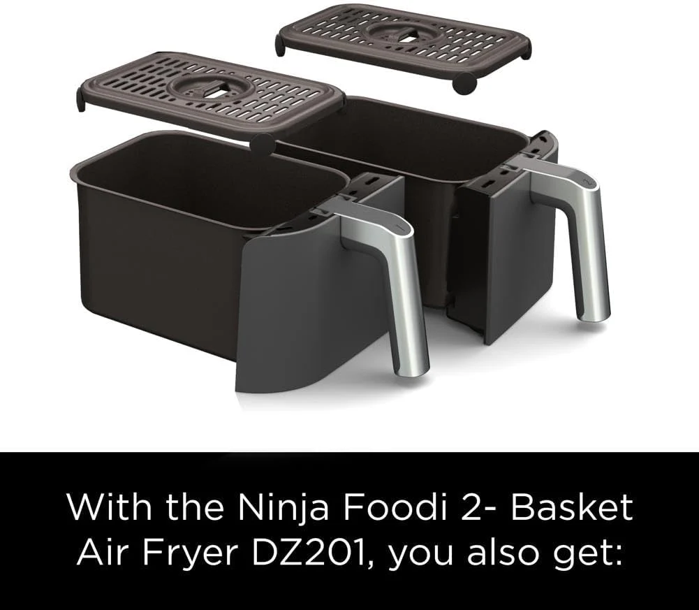 Ninja Foodi 6-in-1 FlexBasket Air Fryer with 7-Quart MegaZone and Basket Divider