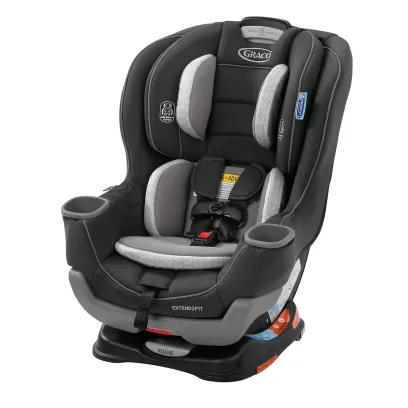 Extend2Fit Convertible Baby Car Seat, Rear and Forward Facing, Adjustable Extension Panel for Extra Legroom, Gotham