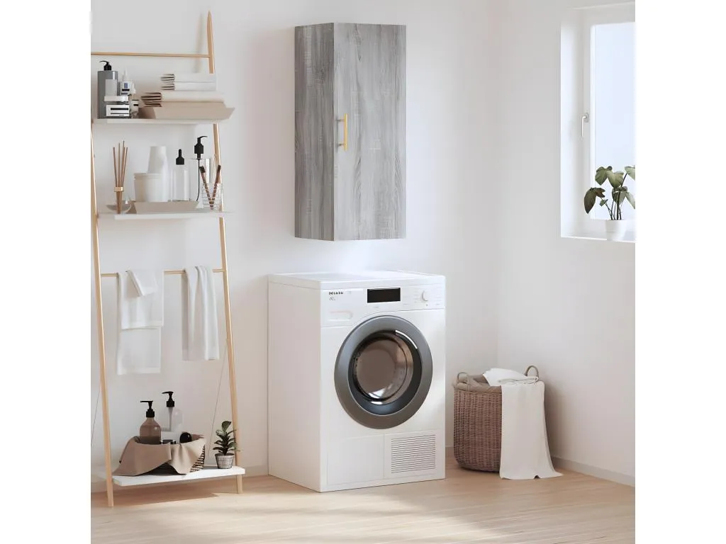 Armario de pared gris Micasacool 34.5x34x90 cm
