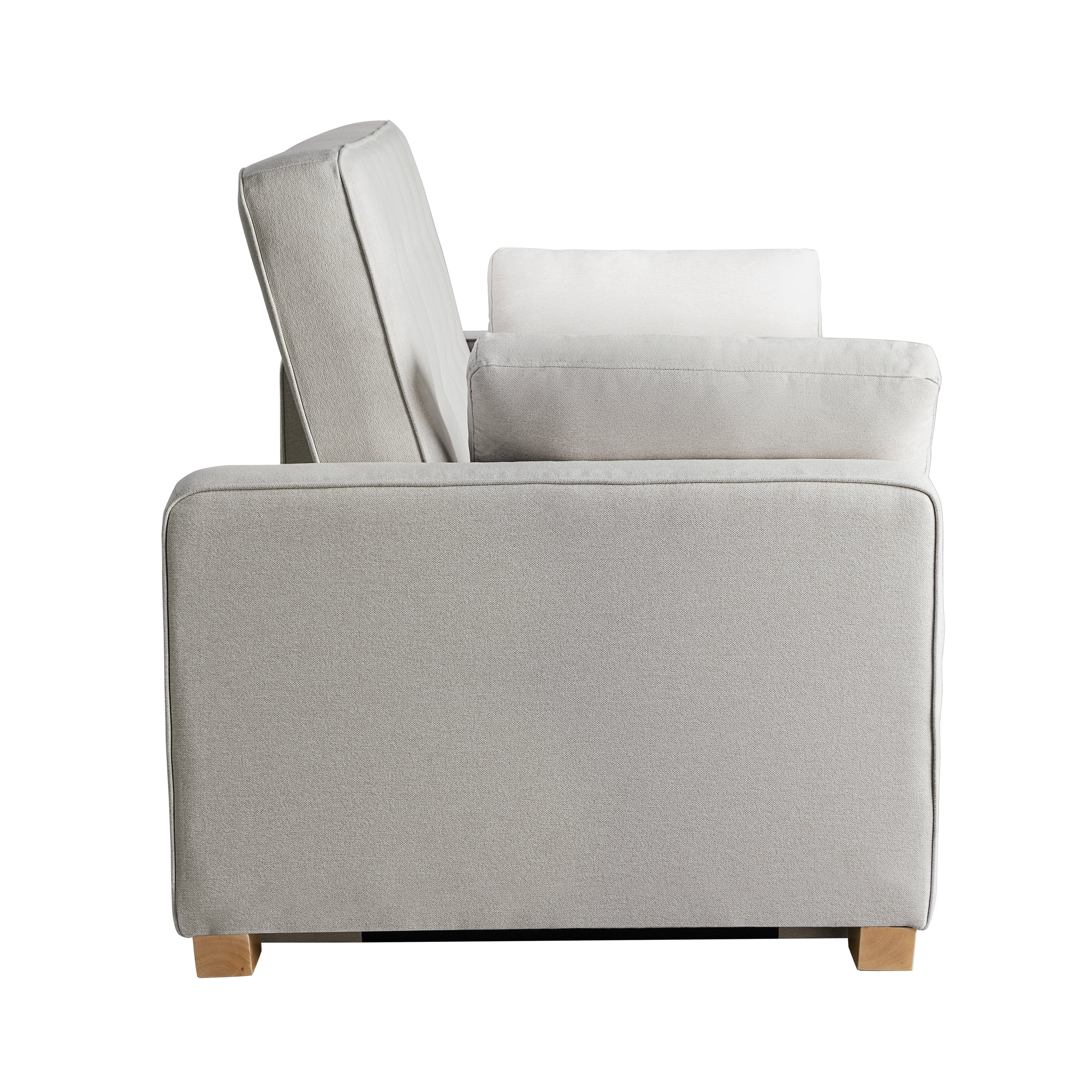 Serta Dream Convertibles Monroe Modern Polyester Convertible Queen Sofa Bed with Pillows Grey - Image 29