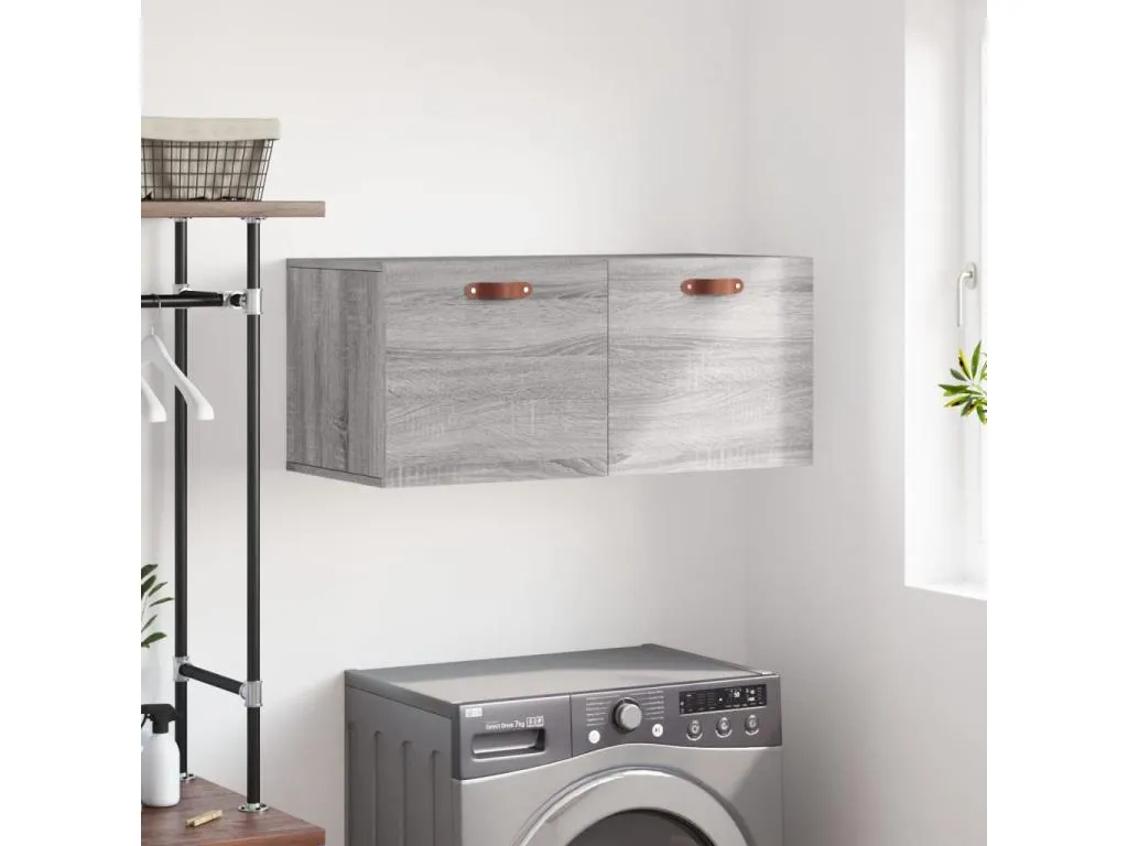 Armario de pared Decoencanto de ingeniería gris Decoencanto 80x36.5x35 cm