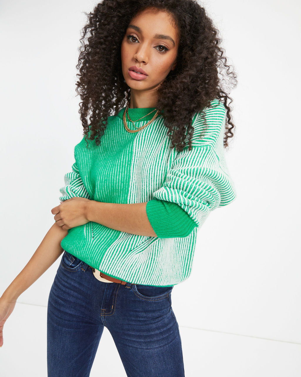 Doing The Impossible Ribbed Knit Pullover Sweater - Green - Se7enfashion