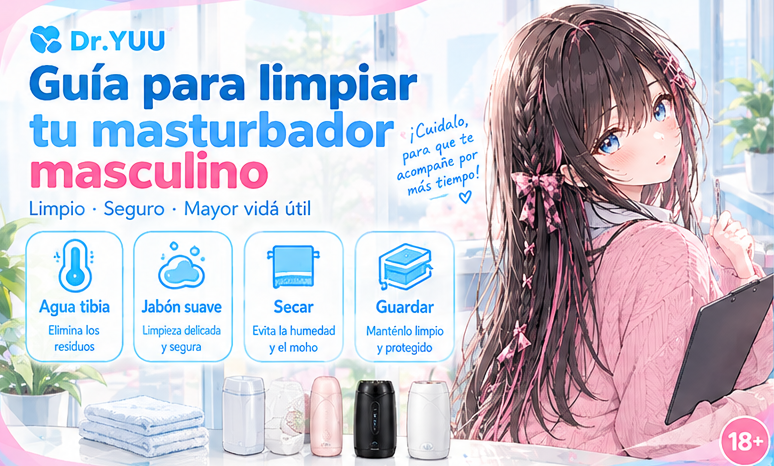 Cómo limpiar un masturbador masculino: guía de limpieza paso a paso - Blog de Juguetes Sexuales Dr.YUU™