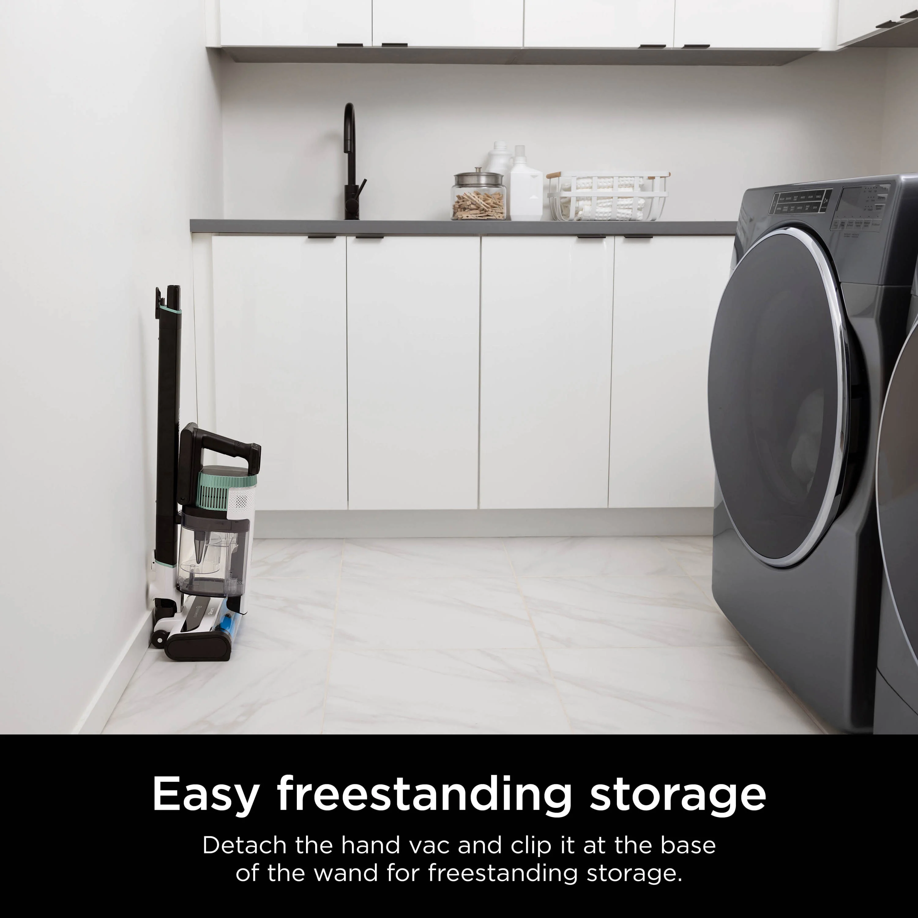 Shark® Cordless Pro Stick Vacuum with Clean Sense IQ Technology, Power Fins PLUS Brushroll, Crevice Tool Included, HEPA Filtration, IZ540H - Image 9