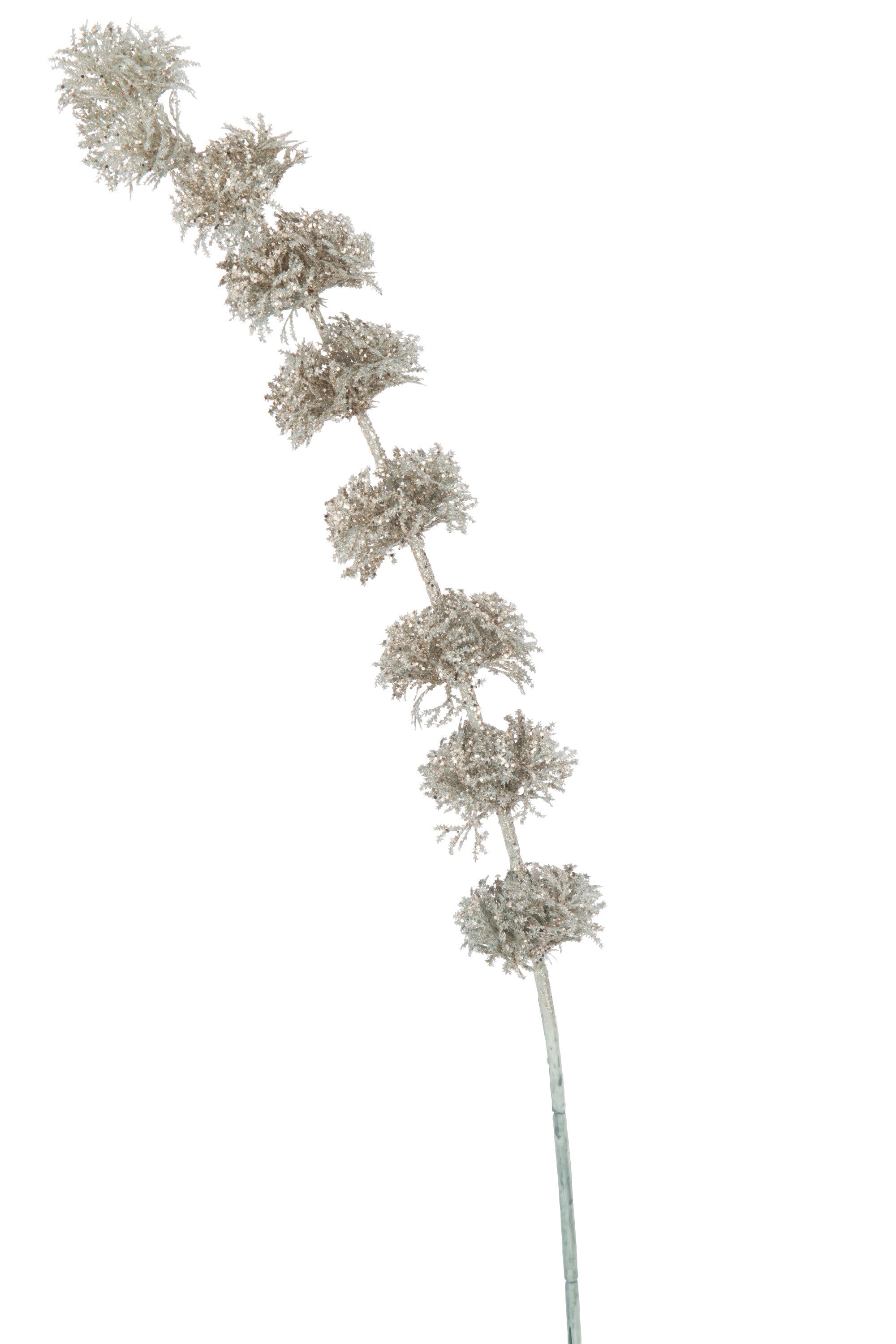 J-Line decoratie Tak - kunststof - lichtgroen - 12 stuks