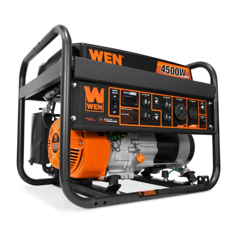 WAYFAIR WEN GN4500 4500-Watt 212Cc Transfer Switch And RV-Ready Portable Generator, CARB Compliant, Orange/Black