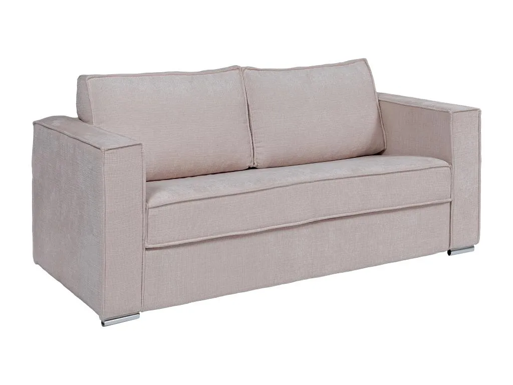 Sofá cama de 4 plazas de apertura rápida de tela texturizada color Habitarluz - Somier de láminas anchas de 160 cm - Colchón de 22 cm Habitarluz BDBJ01718