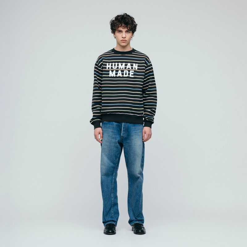 HUMAN MADE MULTI STRIPED SWEATSHIRT