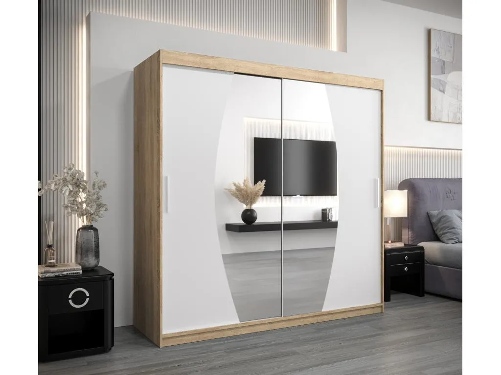 Armario Lluesmahome de puertas correderas 200/200/62 2 puertas (Lluesmahome/blanco) QWMA19300