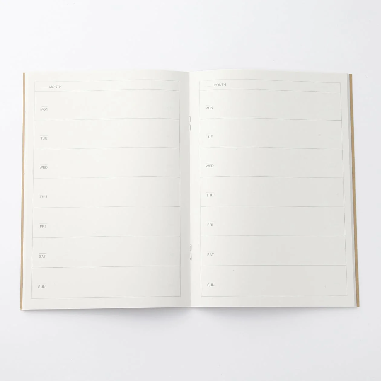 Weekly Schedule Notebook - A5 Undated