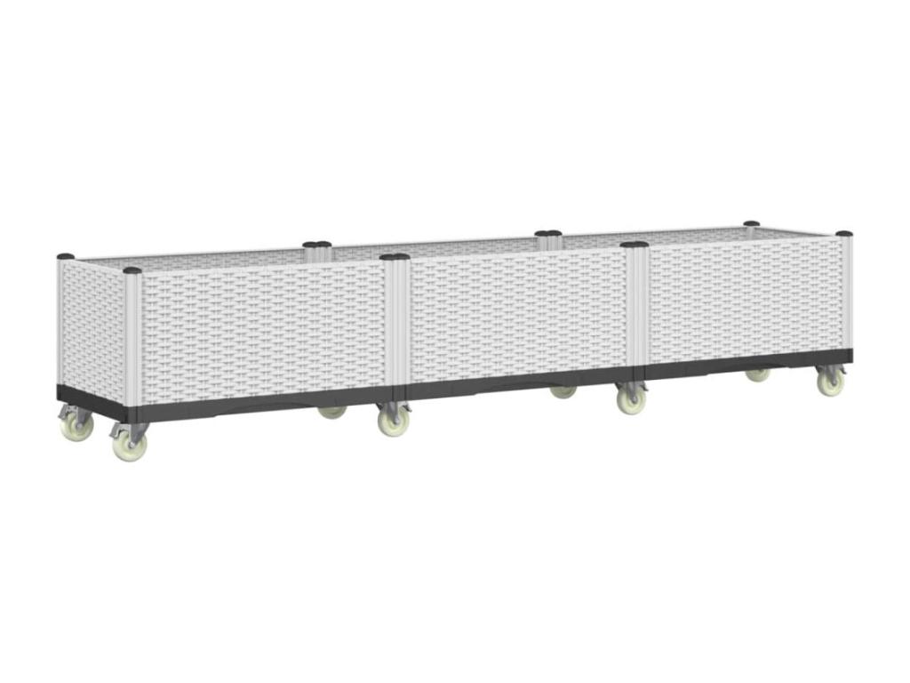 Decoratodo con ruedas PP blanco 240x50x54 cm