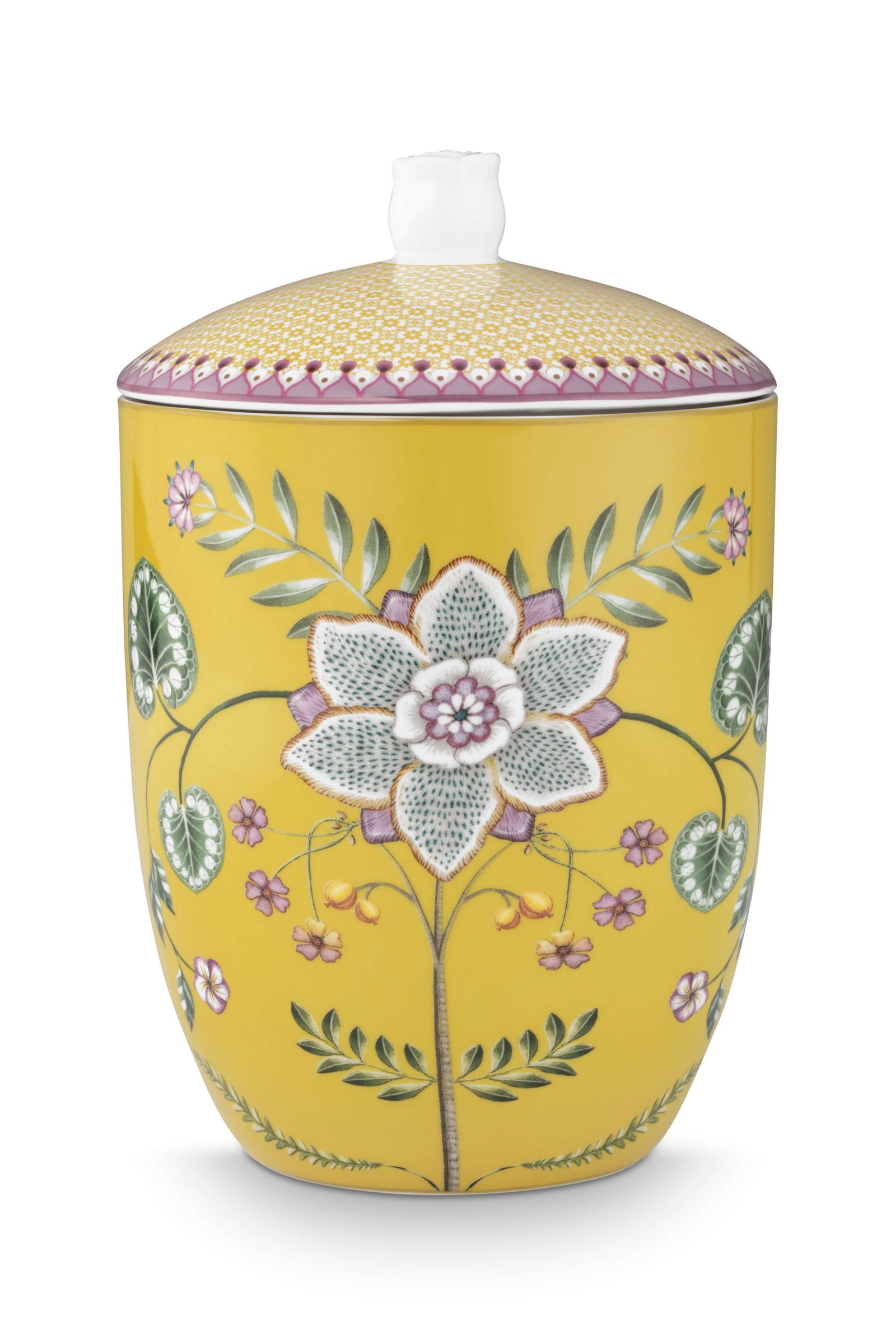 Storage Jar Lily&Lotus Yellow