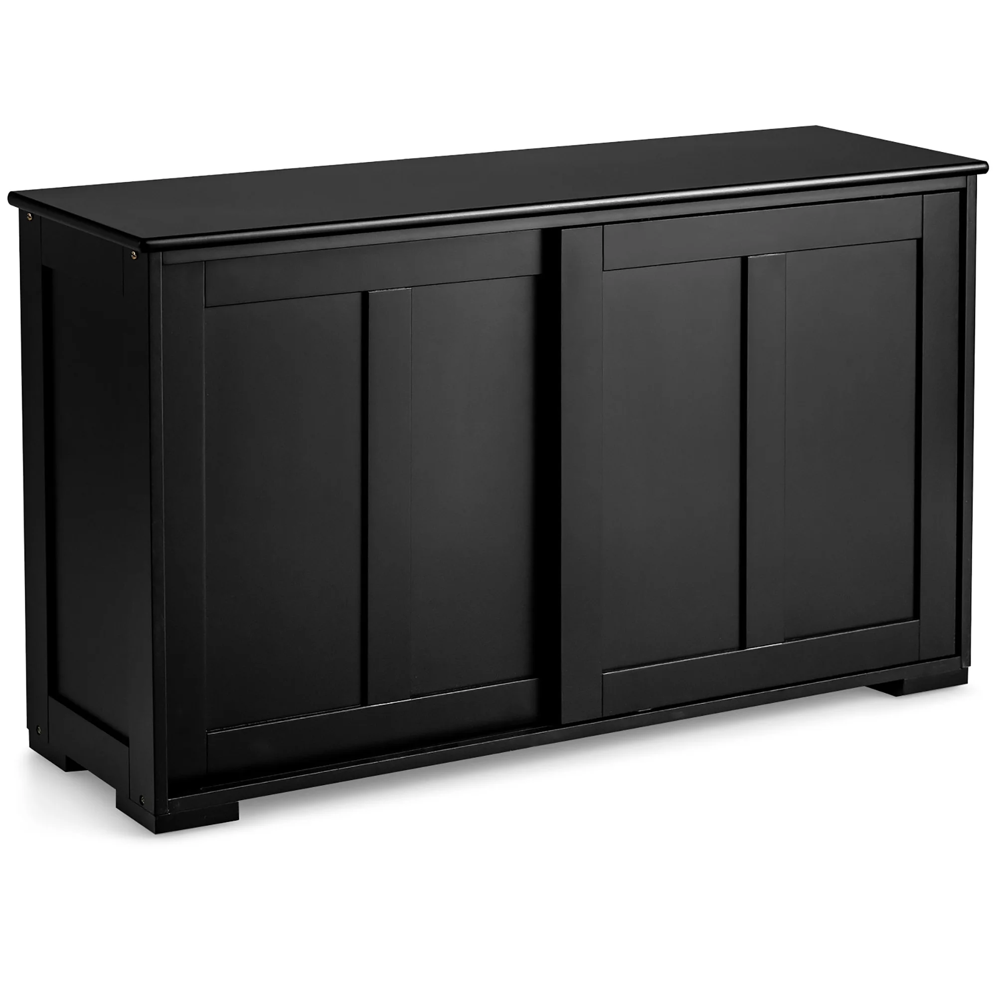 Costway Kitchen Storage Cabinet Sideboard Buffet Cupboard Wood Sliding Door Pantry White - Image 32
