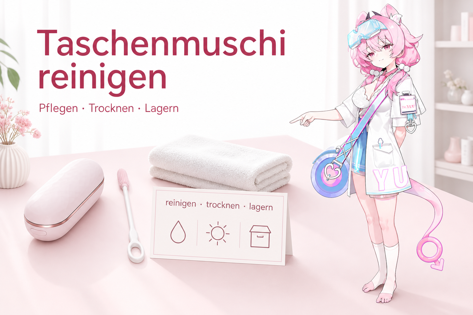 Taschenmuschi reinigen: sauber trocknen und lagern | DR.YUU™ Ratgeber - Masturbator & Sexspielzeug