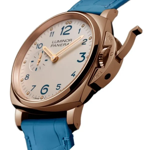 Panerai Luminor Due Men Automatic Ivory Alligator Watch PAM00741