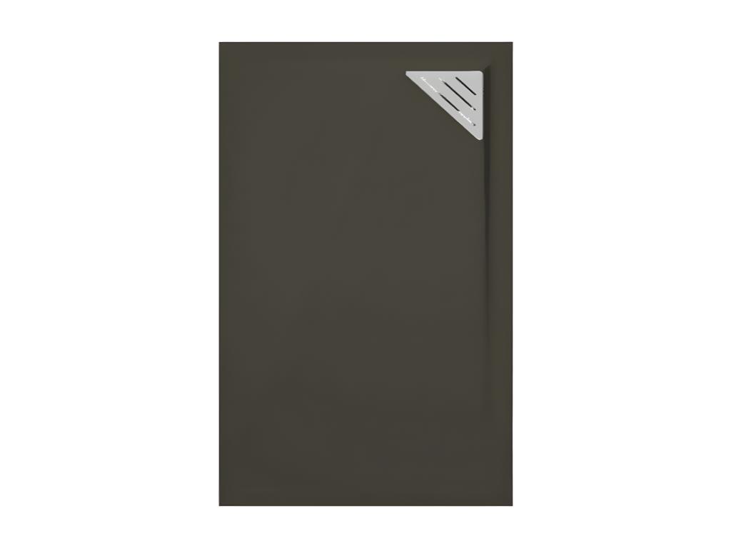 Plato de ducha resina TRINITY NEGRO 70x130 cm Rejilla Derecha