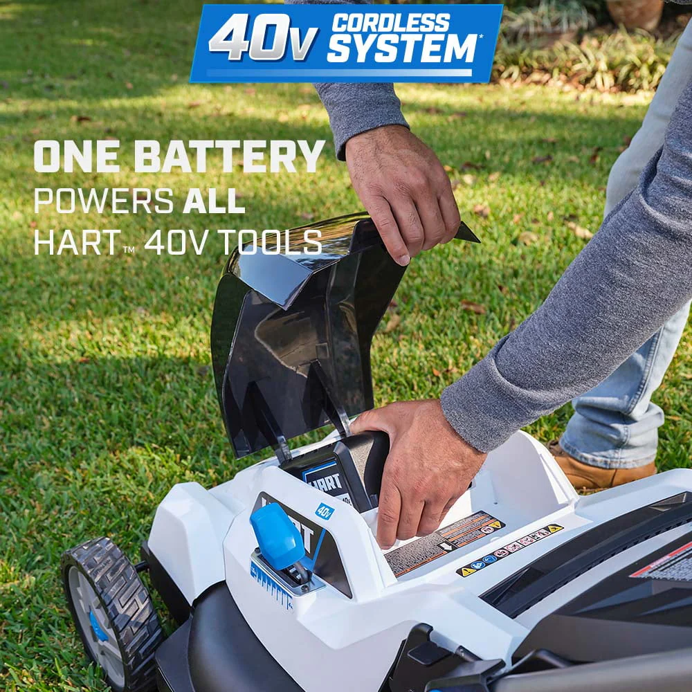 HART 40-Volt 20-inch Cordless Brushless Push Mower Kit, (1) 6.0Ah Lithium-Ion Battery - Image 9