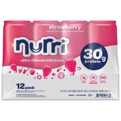 Nurri 30g Protein Shake, Strawberry, 11 Fl Oz, 12 - Pack