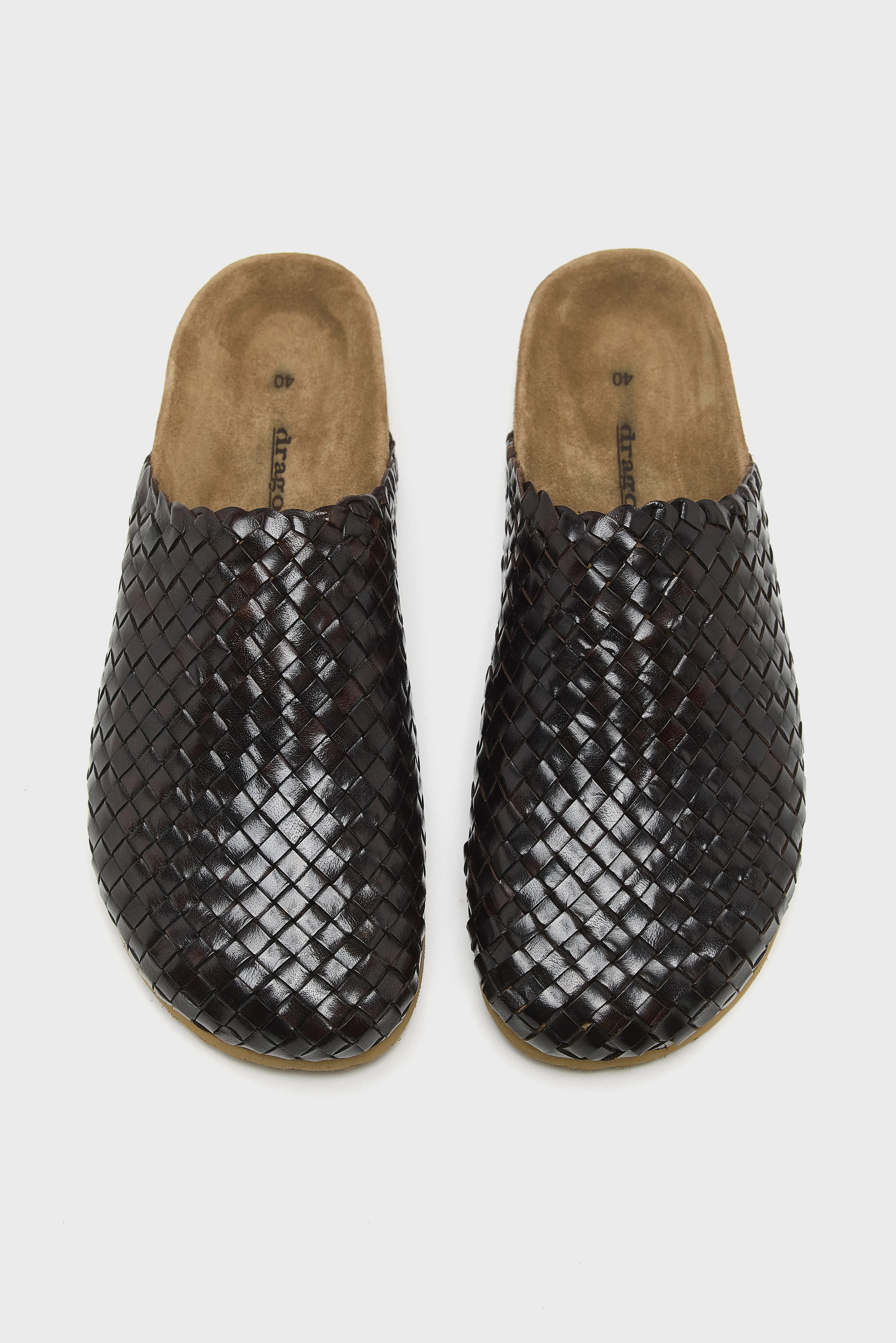 Bellerose Woven Leather Mule Sandals  (251 / W / BROWN)