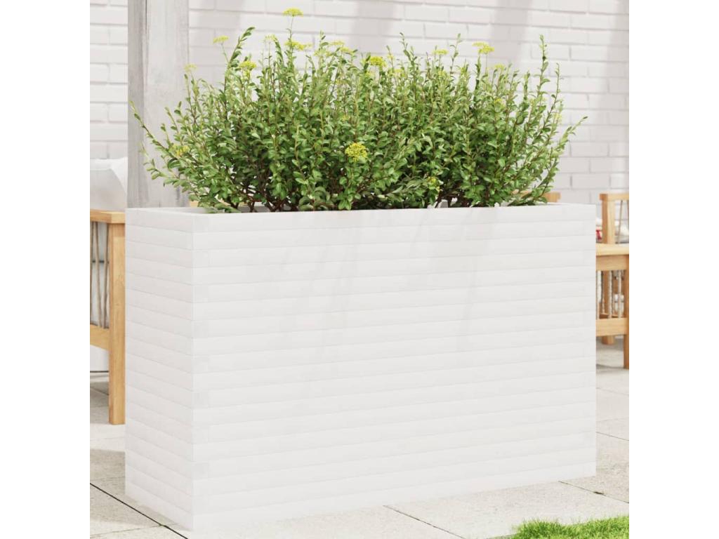 Decoratodo madera maciza de pino blanco 110x40x68,5 cm