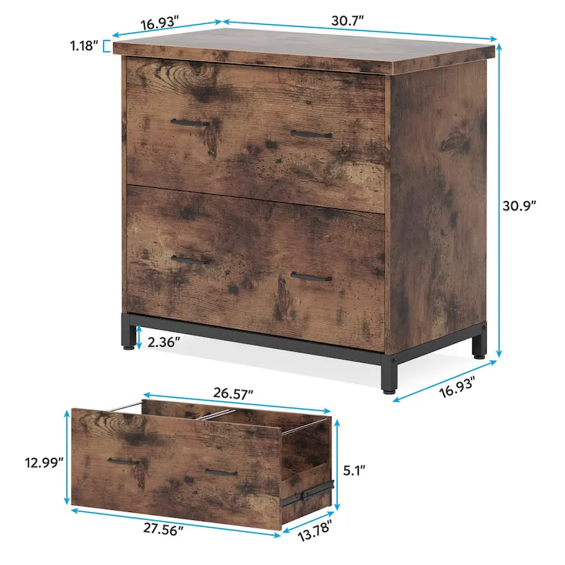 2-Drawer Lateral File Cabinet for Office Organization