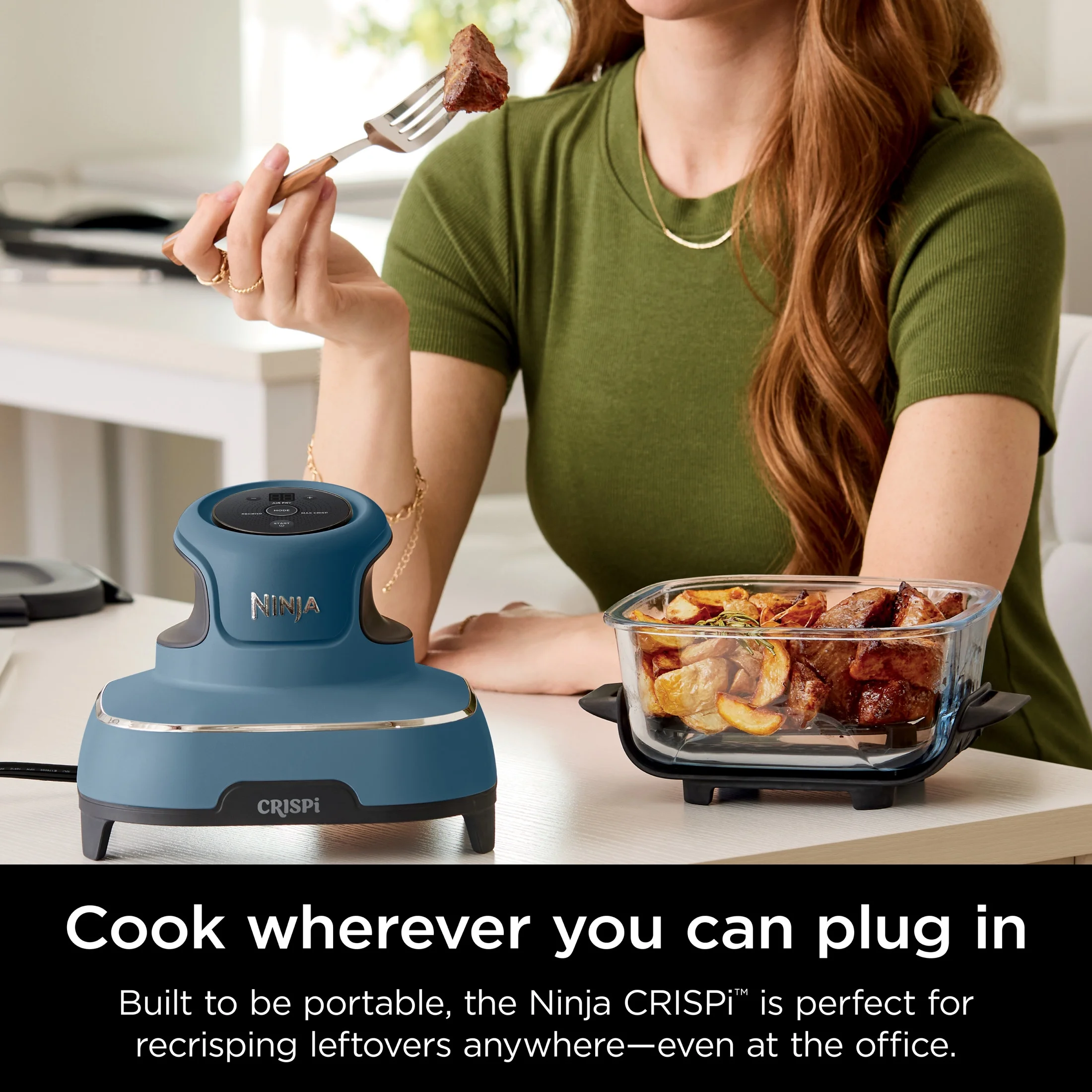 Ninja Crispi 3-in-1 Portable Glass Air Fryer Cooking System, 1500W, 4-Qt & 5-Cup TempWare Glass Containers with Storage Lids, Microwave, Freezer & Dishwasher Safe, White, FN100WH - Image 43
