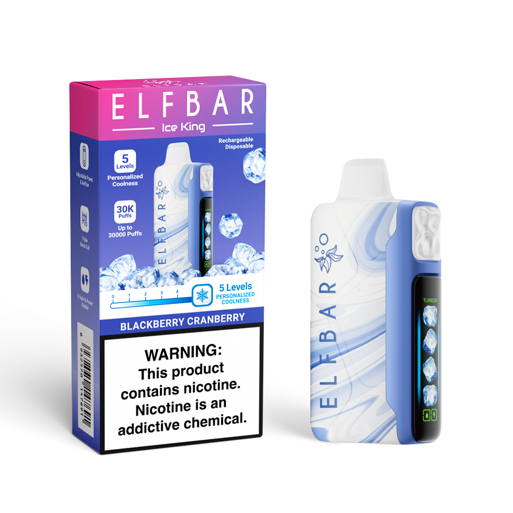 ELF BAR ICE KING 30K ladattava kertakäyttöinen sähkötupakka (kaikki maut)
