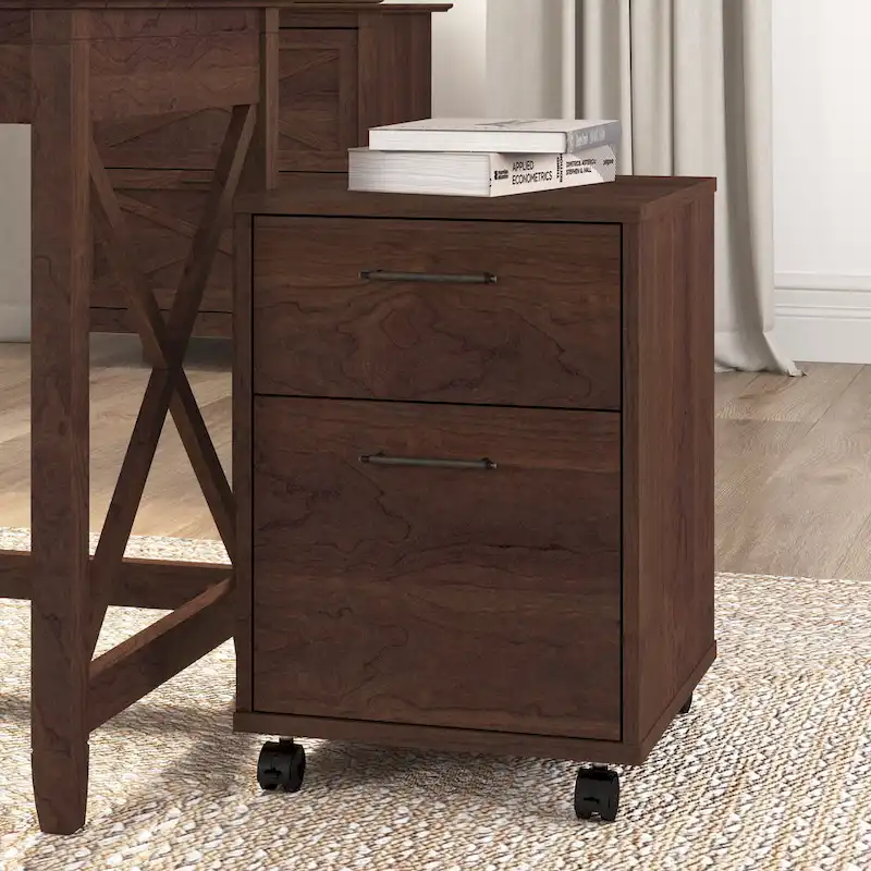 Bush Furniture Key West Mobile File Cabinet with 2 Drawers