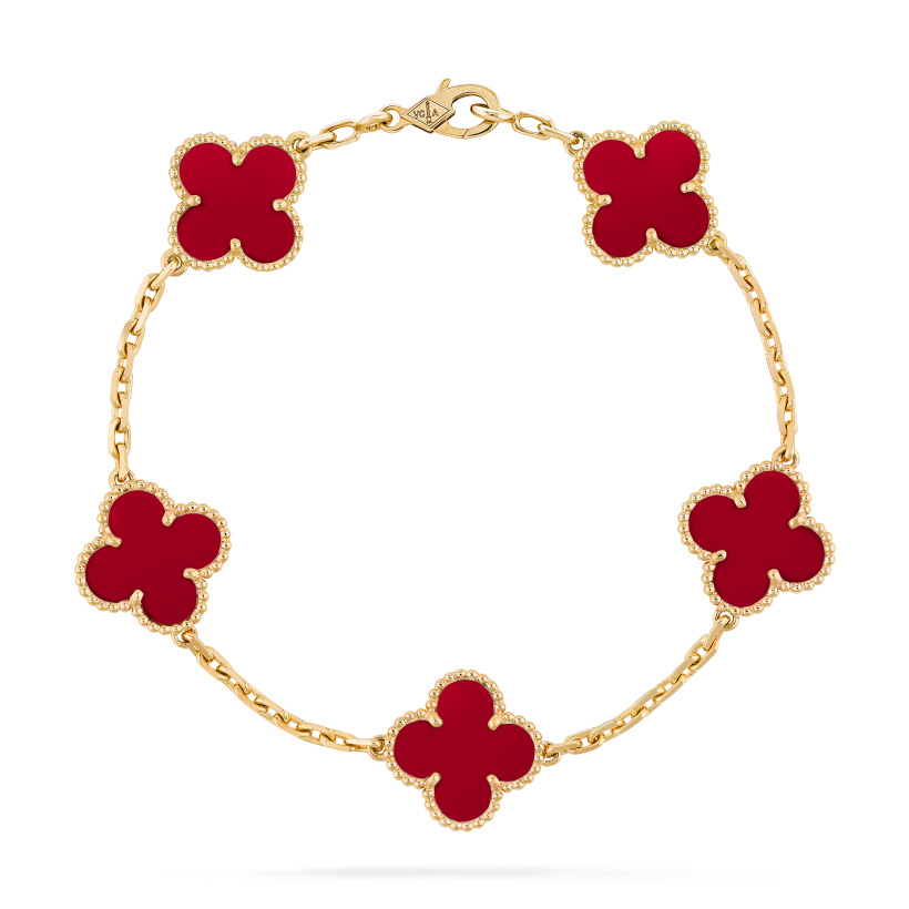Replicate Vintage Alhambra bracelet, 5 motifs(1:1 replica) - Original Replica Club