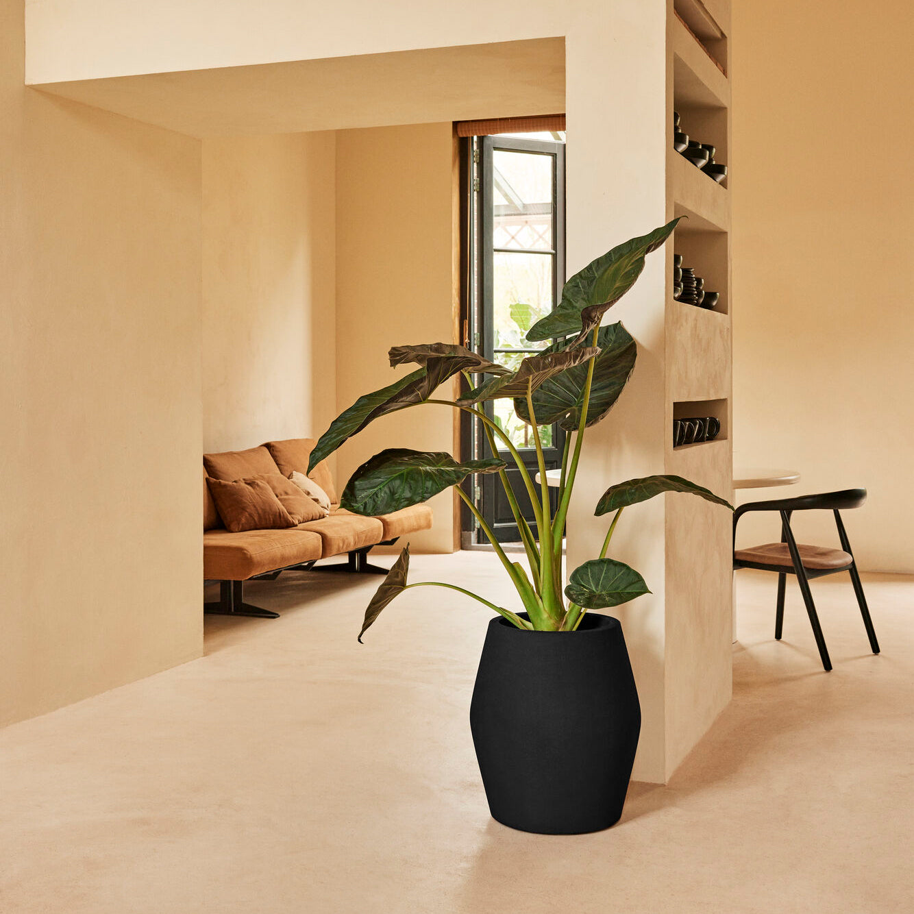 Elho June Split High 46 - Zwart - Ø 46 x H 53 cm - Binnen en Buiten -