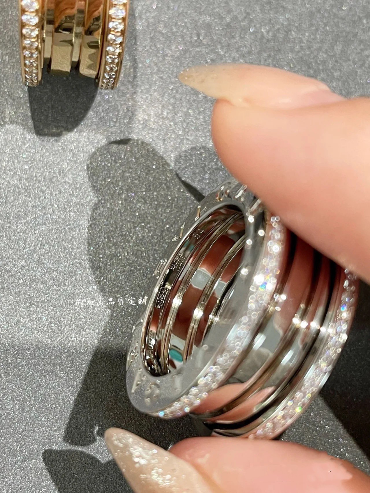 Bvlgari Demi-pave Diamonds B.zero1 Ring - Original Replica Club