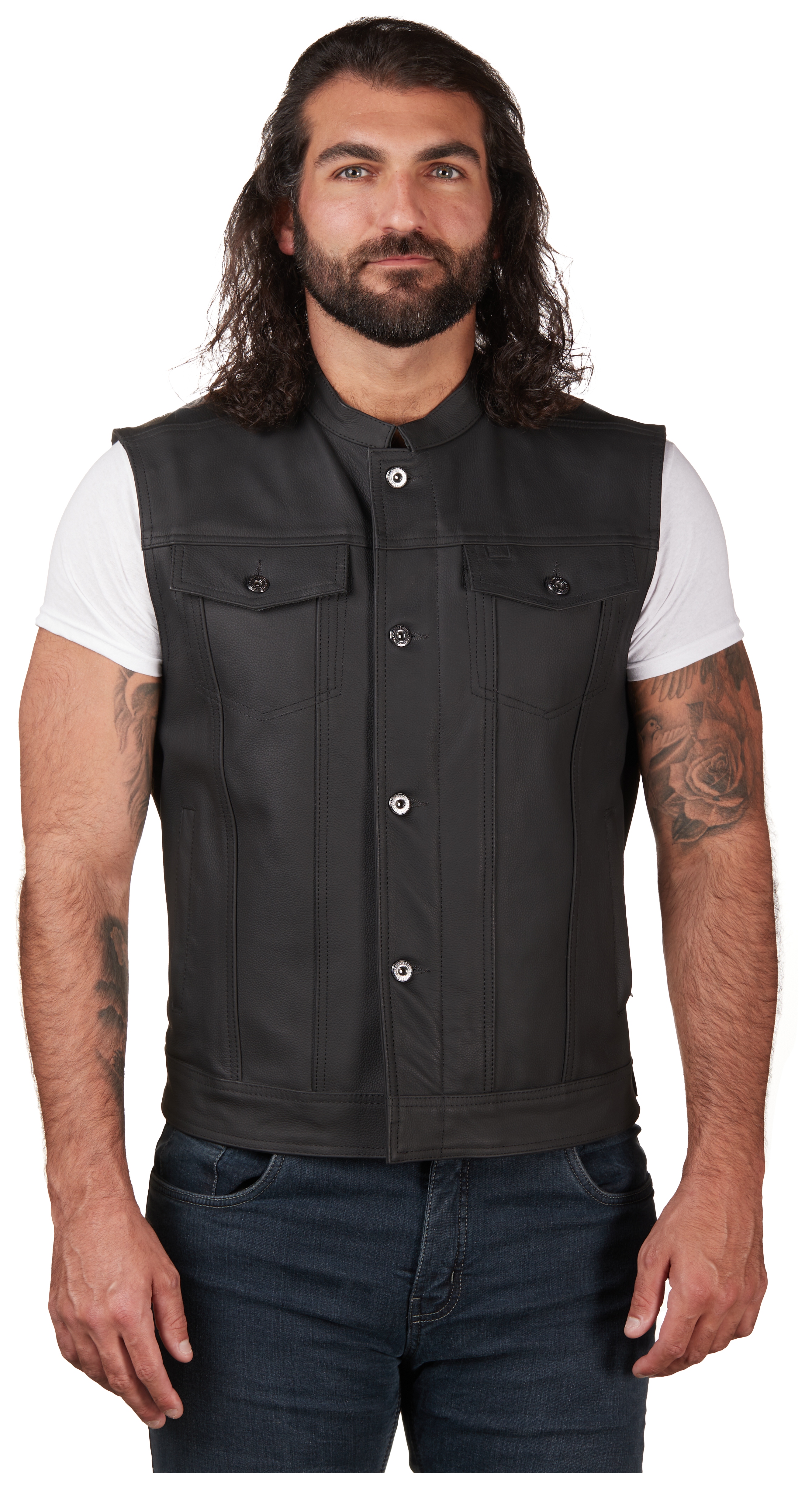 SportsBikeShop Street & Steel Redwood 2 Leather Vest