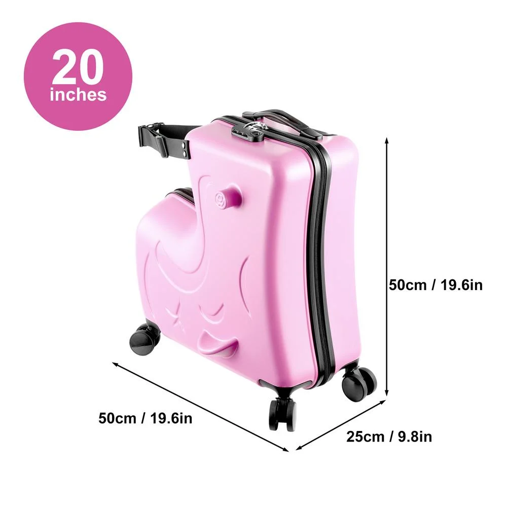 VAHIGCY Kids Luggage, Kids Ride-on Luggage with Spinner Wheels Suitcase, Kid's Ride-On Suitcase Help Your Child Relax, Carry On Trolley Luggage with Password Lock, 20" - Image 13