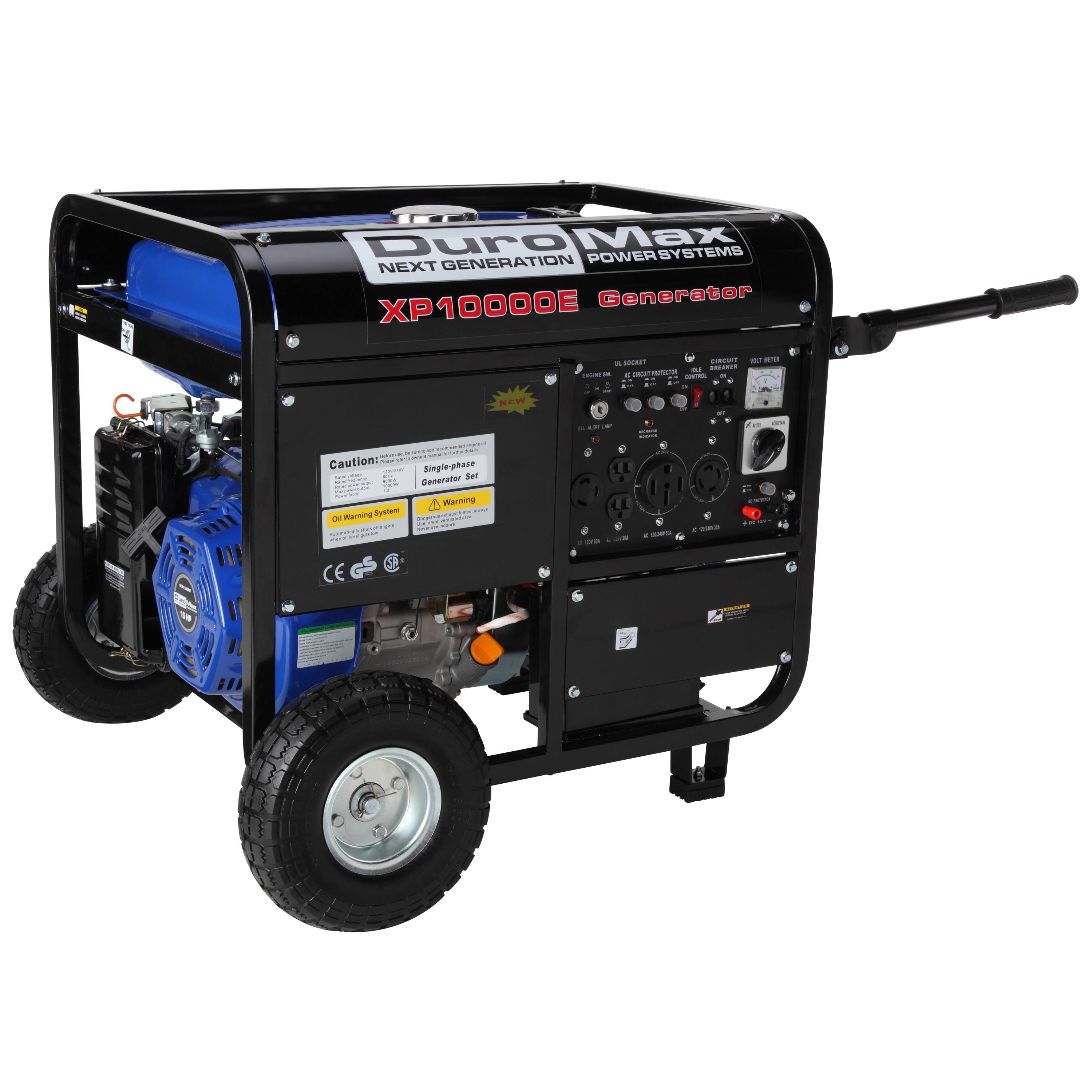 DuroMax 10,000W Portable Gas Power Camping RV Generator, XP10000E(Xp10000e 8000w/10000w)